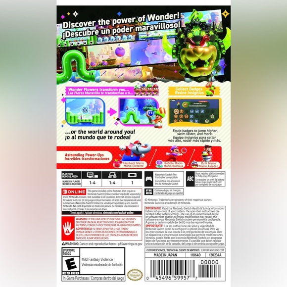 Nintendo Super Mario Bros. Wonder - Multicolor - Picture 2 of 3